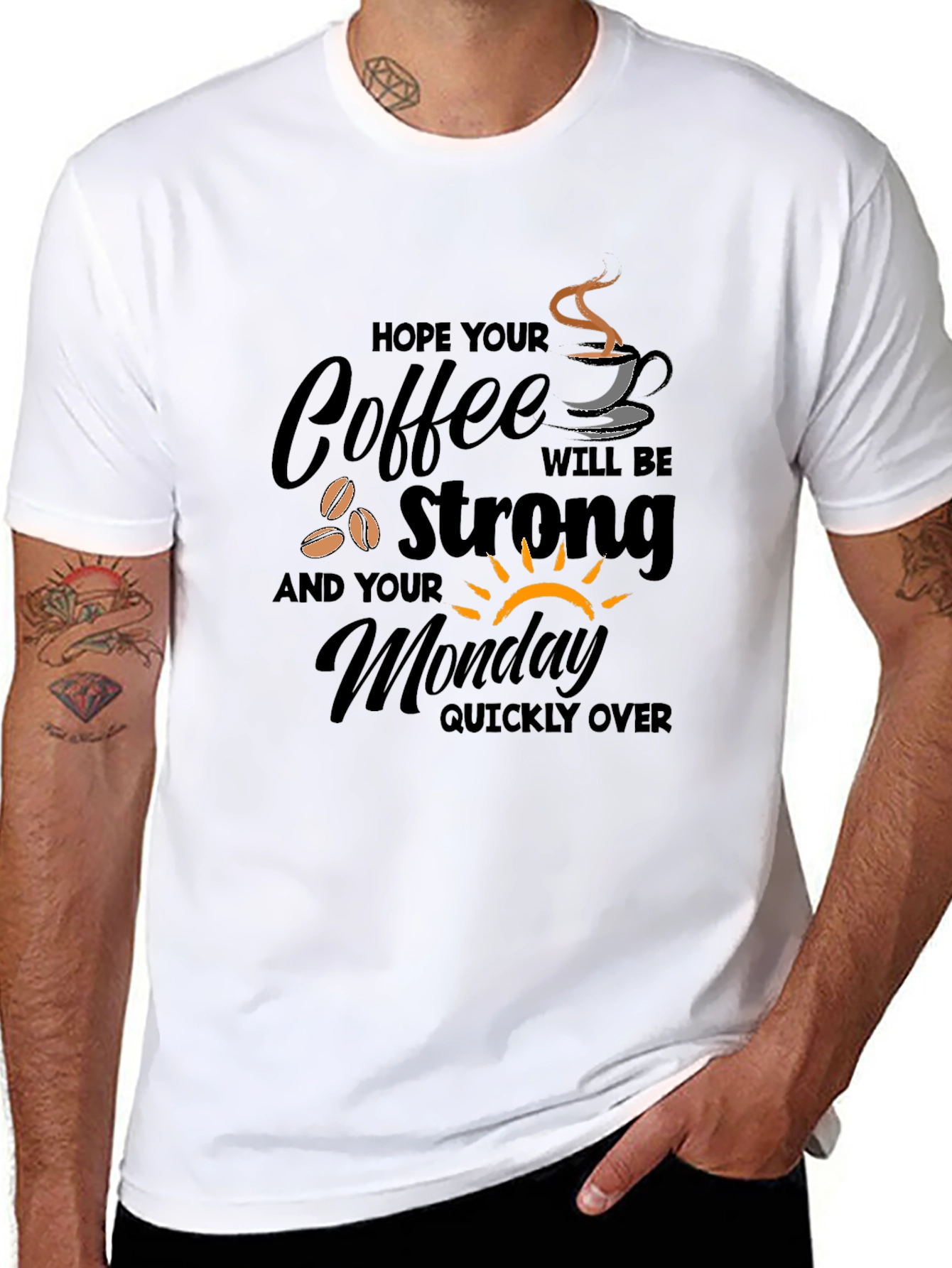 Coffee Monday Graphic T-Shirt - Strong Coffee Lover Gift