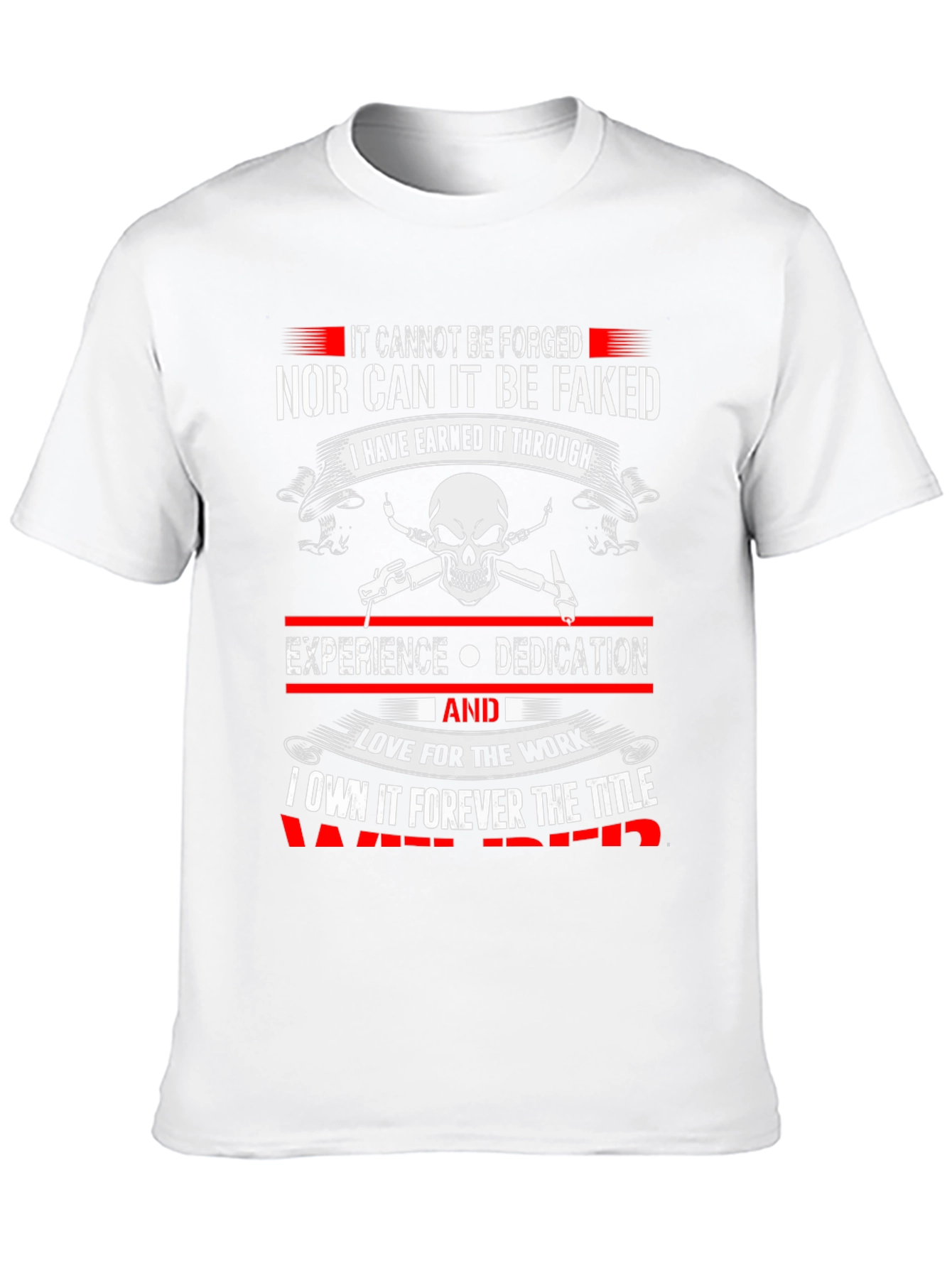 Welder Earned Skull Graphic T-Shirt