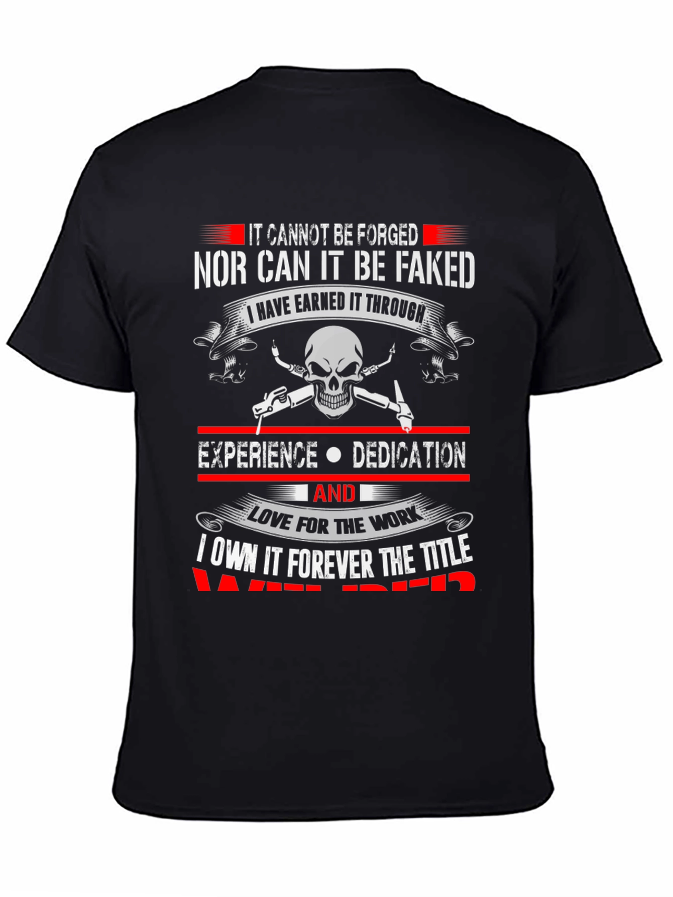 Welder Earned Skull Graphic T-Shirt