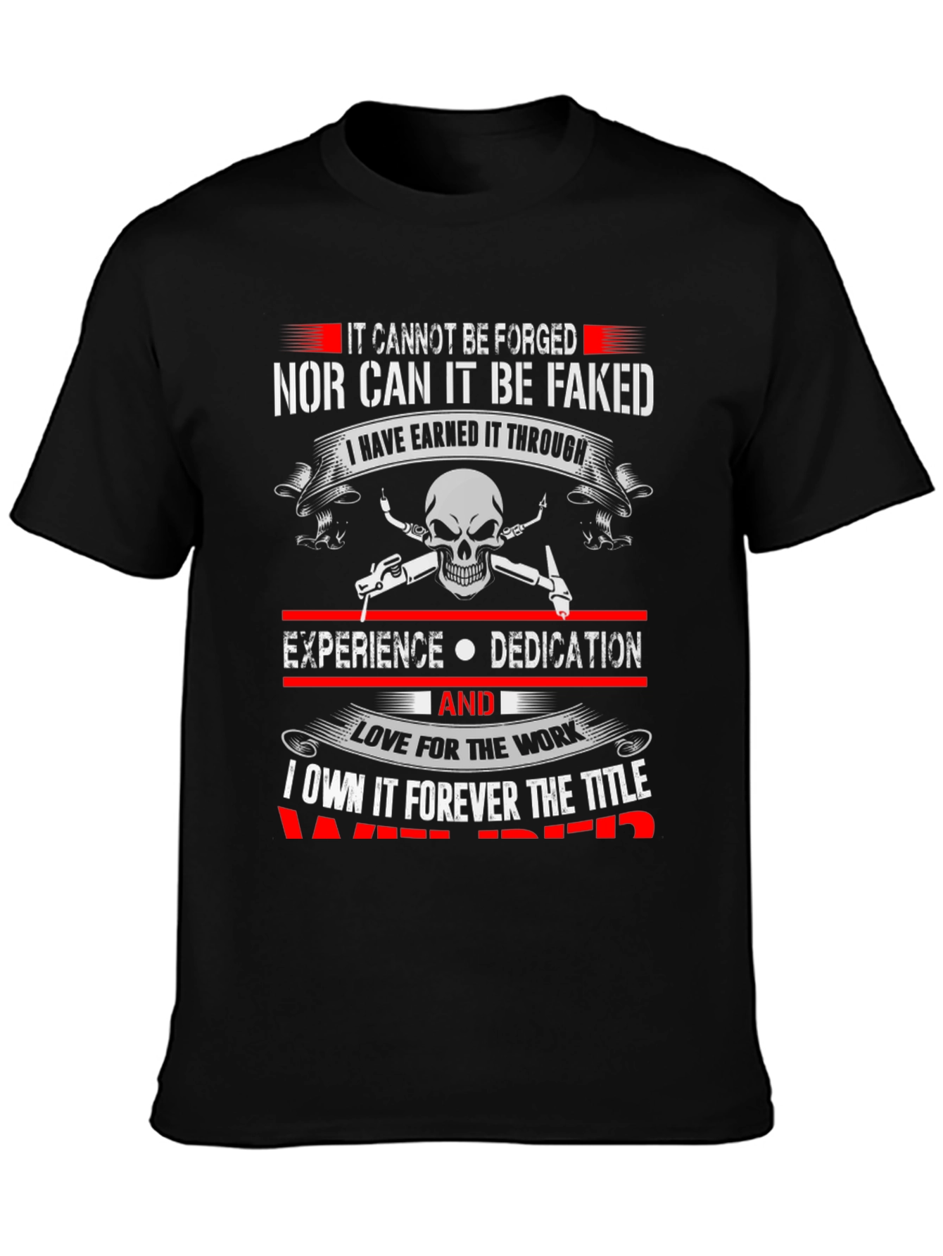 Welder Earned Skull Graphic T-Shirt