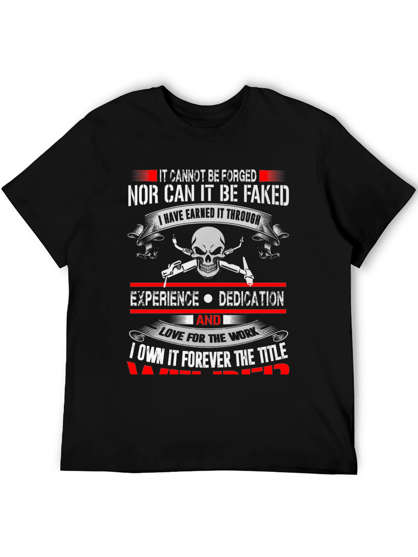 Welder Earned Skull Graphic T-Shirt
