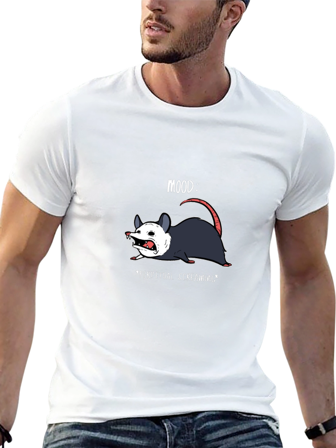 Mood: Perpetual Screaming Opossum Graphic Tee