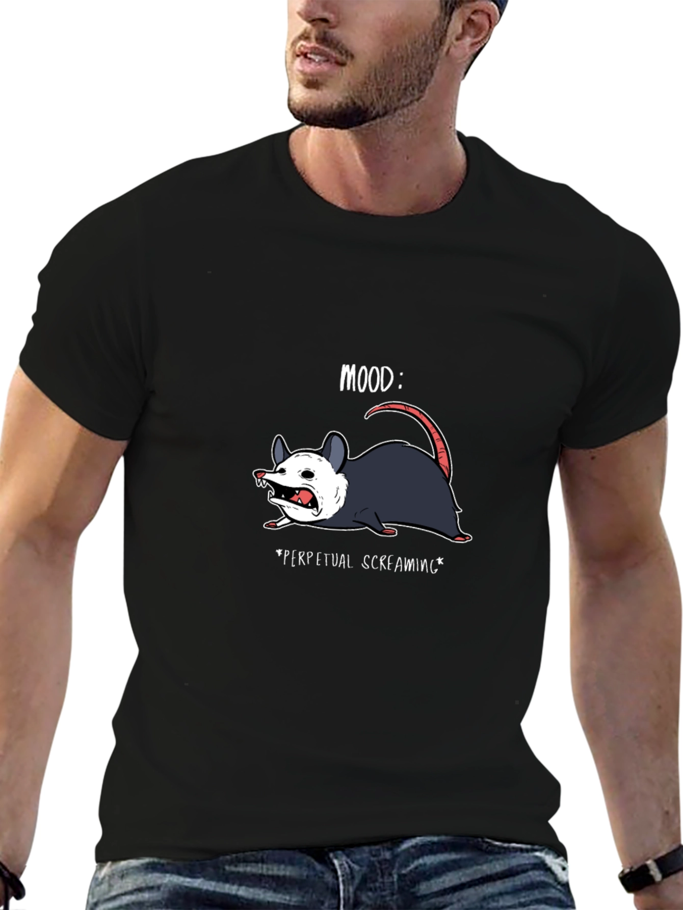 Mood: Perpetual Screaming Opossum Graphic Tee