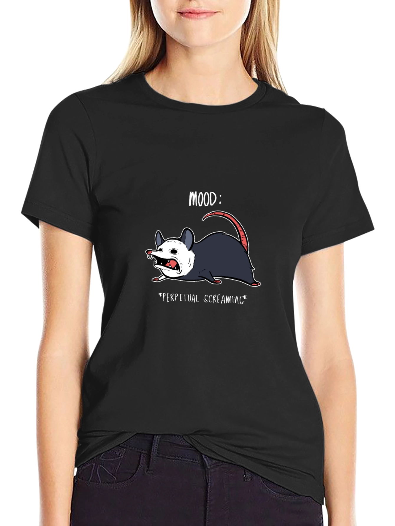 Mood: Perpetual Screaming Opossum Graphic Tee