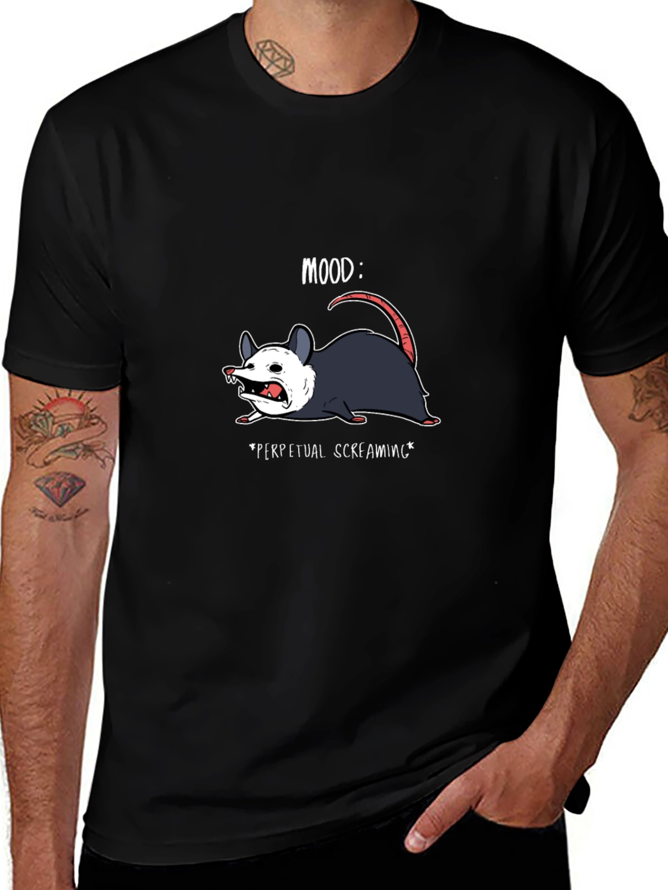 Mood: Perpetual Screaming Opossum Graphic Tee