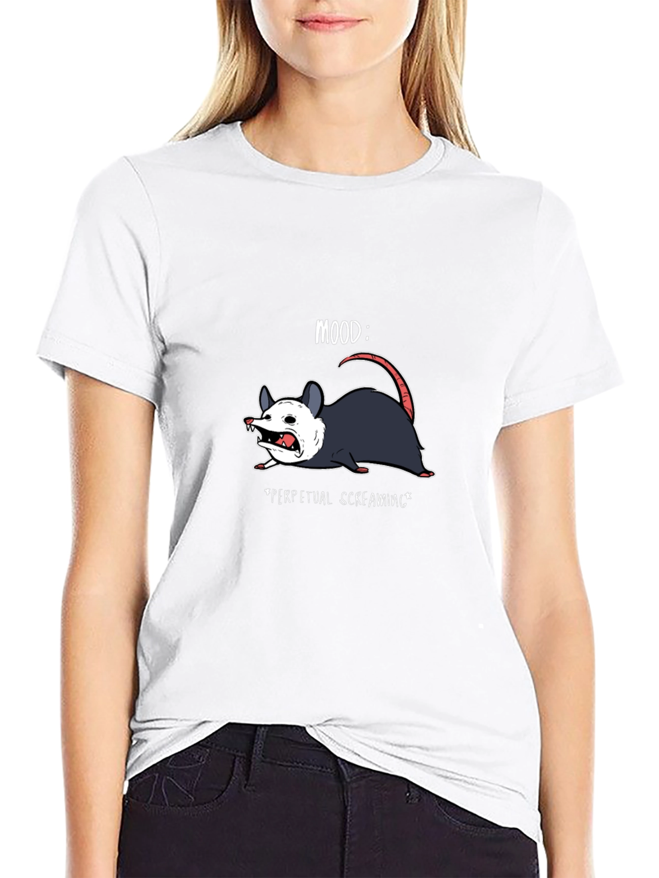 Mood: Perpetual Screaming Opossum Graphic Tee