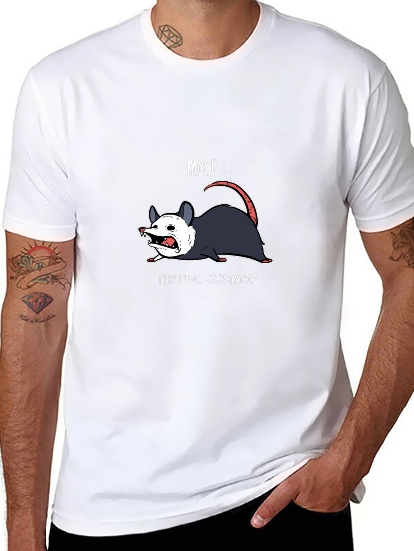 Mood: Perpetual Screaming Opossum Graphic Tee