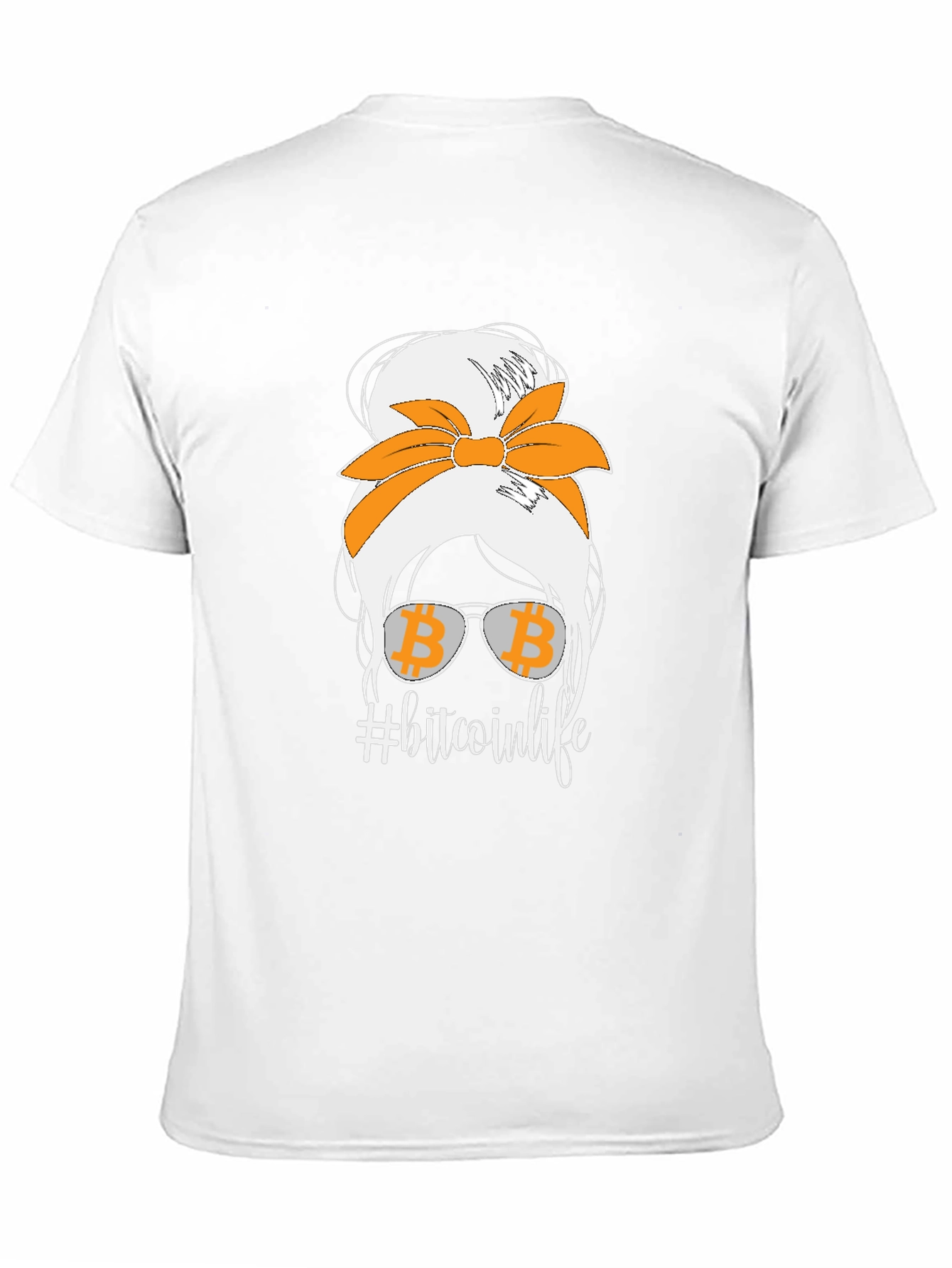 Bitcoin Life Messy Bun T-Shirt - Crypto Lover Tee