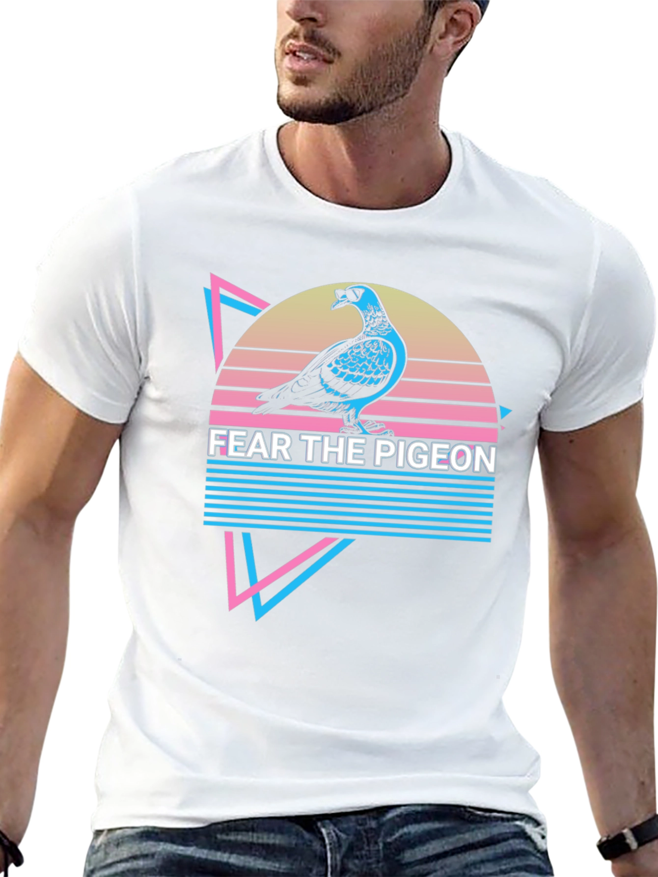 Fear the Pigeon T-Shirt - Retro Style