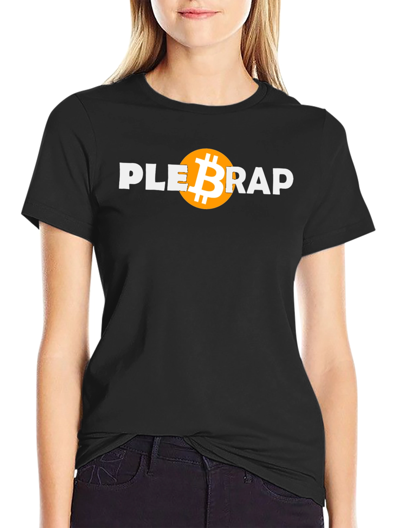 Plebra Bitcoin Graphic T-Shirt - Black