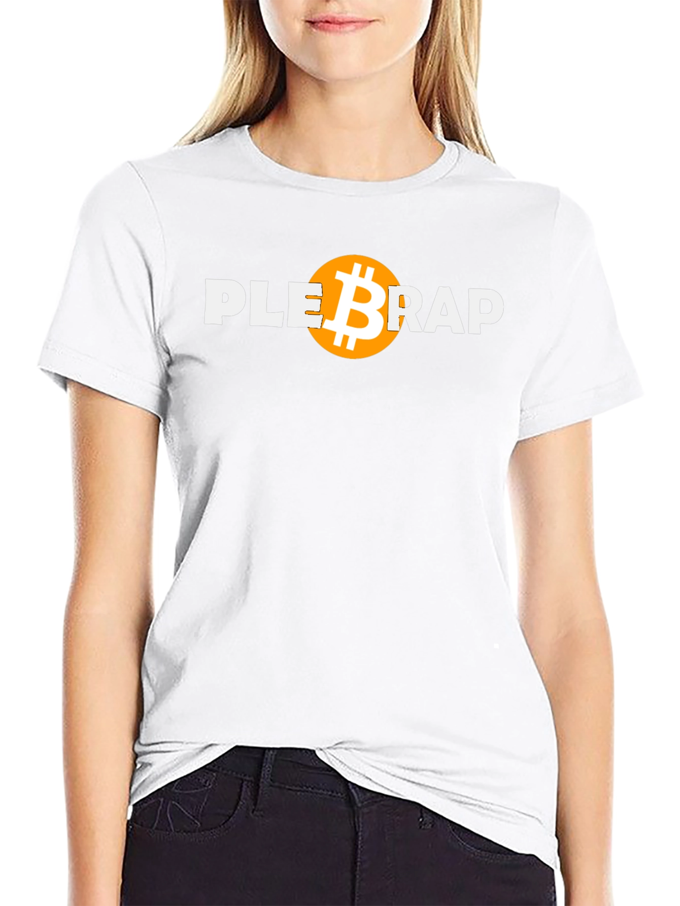 Plebra Bitcoin Graphic T-Shirt - Black