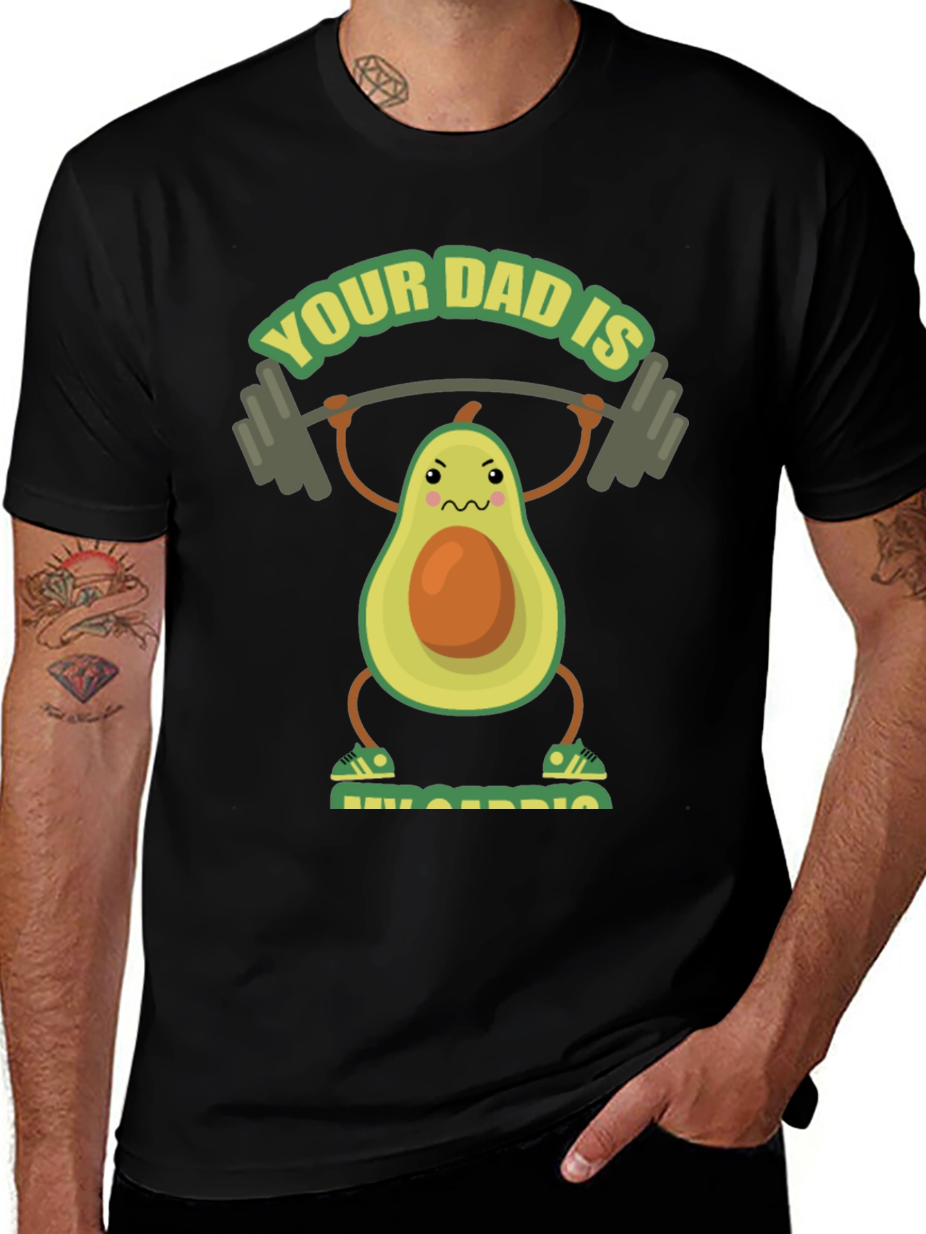 Funny Avocado Dad Lifting T-Shirt
