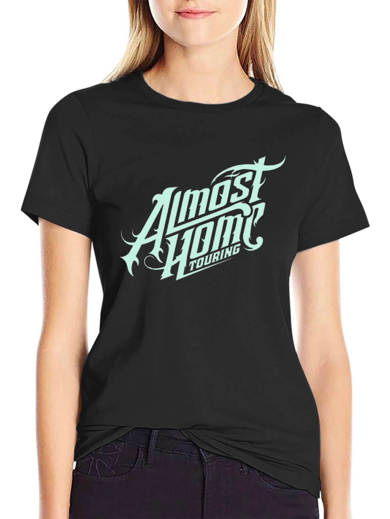 Almost Home Touring Black Graphic Tee