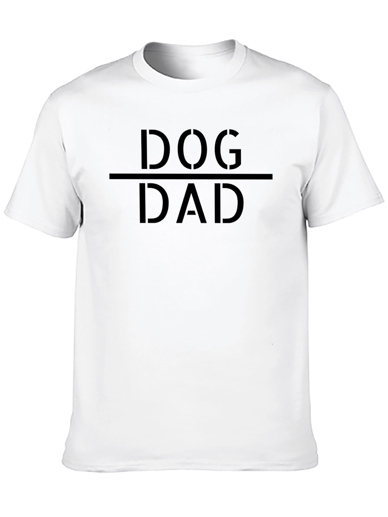 Dog Dad Graphic Tee - Black Cotton T-Shirt