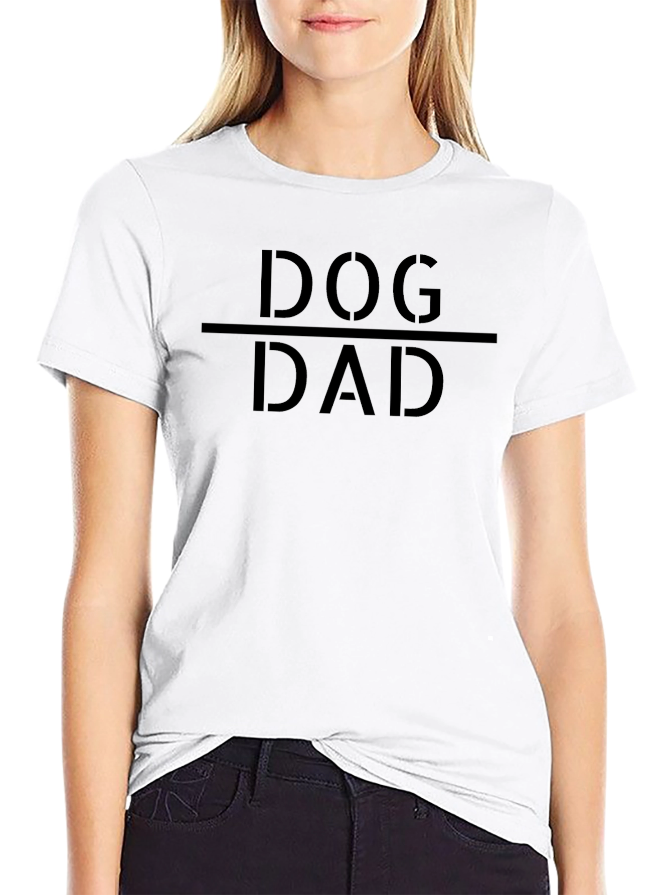 Dog Dad Graphic Tee - Black Cotton T-Shirt
