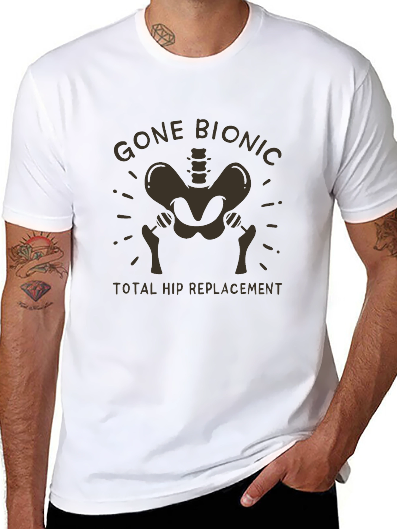 Gone Bionic Hip Replacement T-Shirt