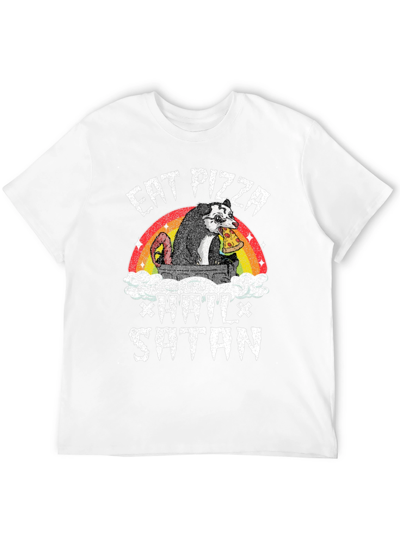 Eat Pizza Hail Satan Opossum T-Shirt