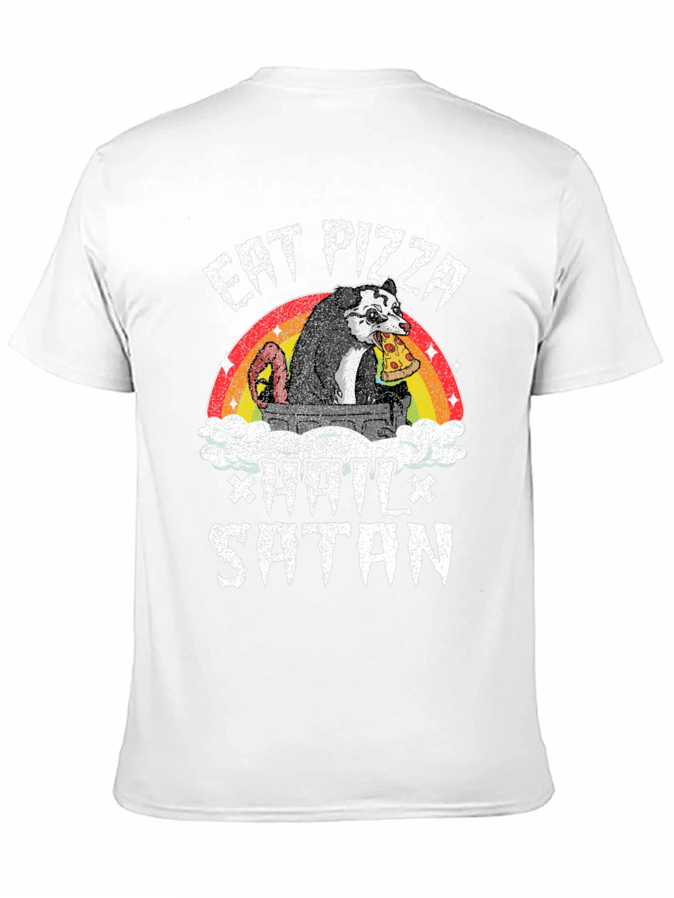 Eat Pizza Hail Satan Opossum T-Shirt