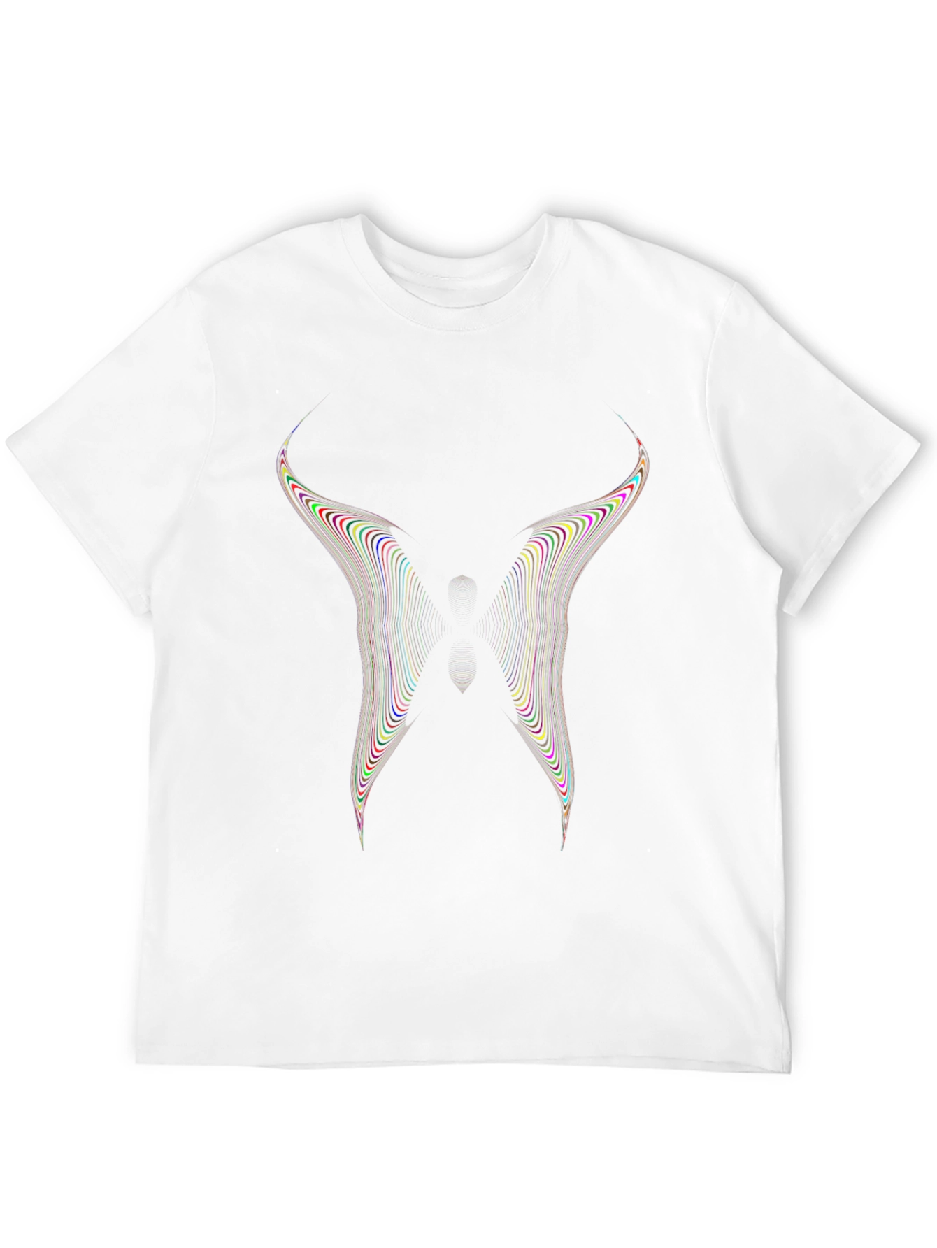 Abstract Butterfly Graphic Black T-Shirt