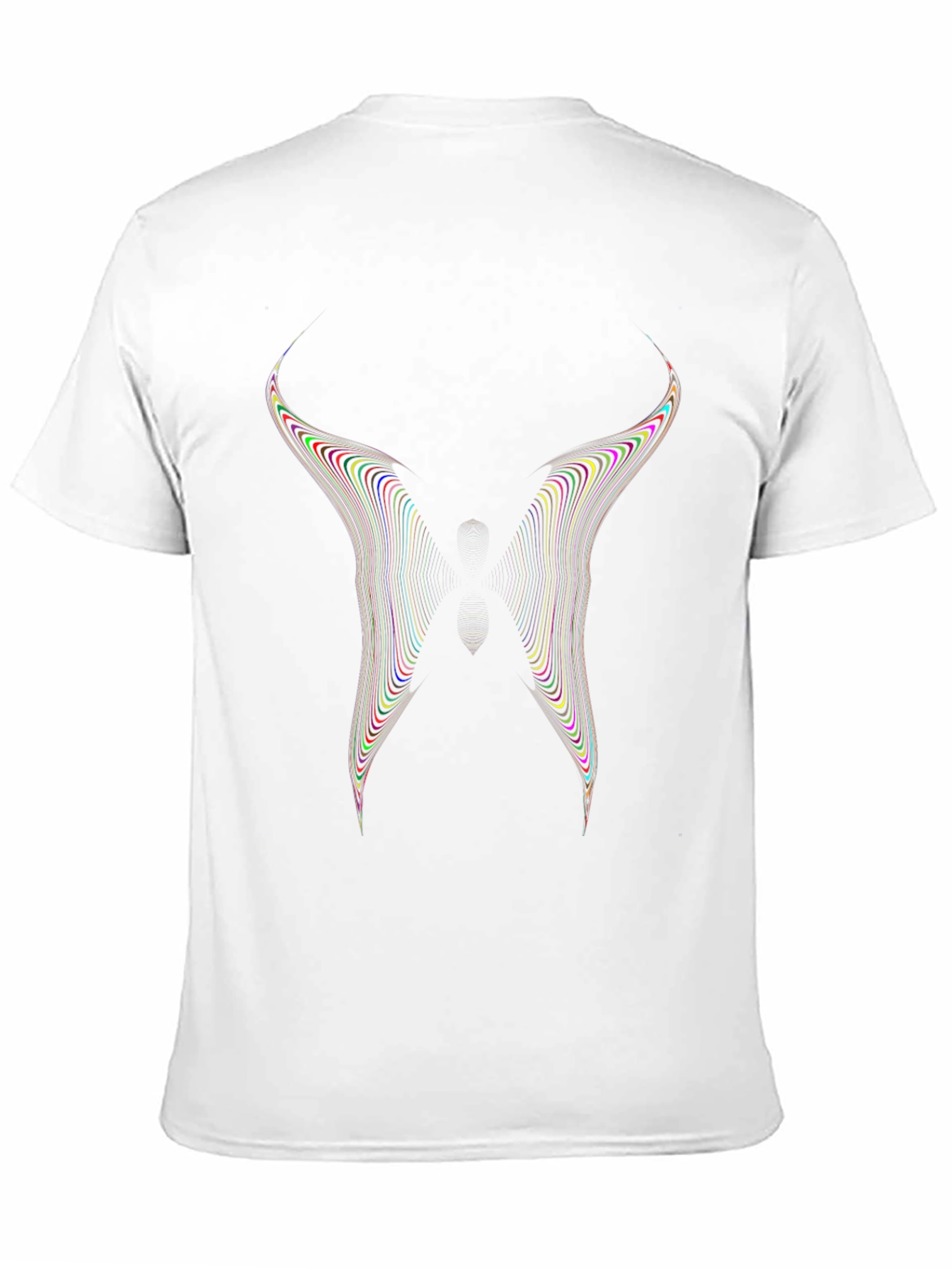 Abstract Butterfly Graphic Black T-Shirt