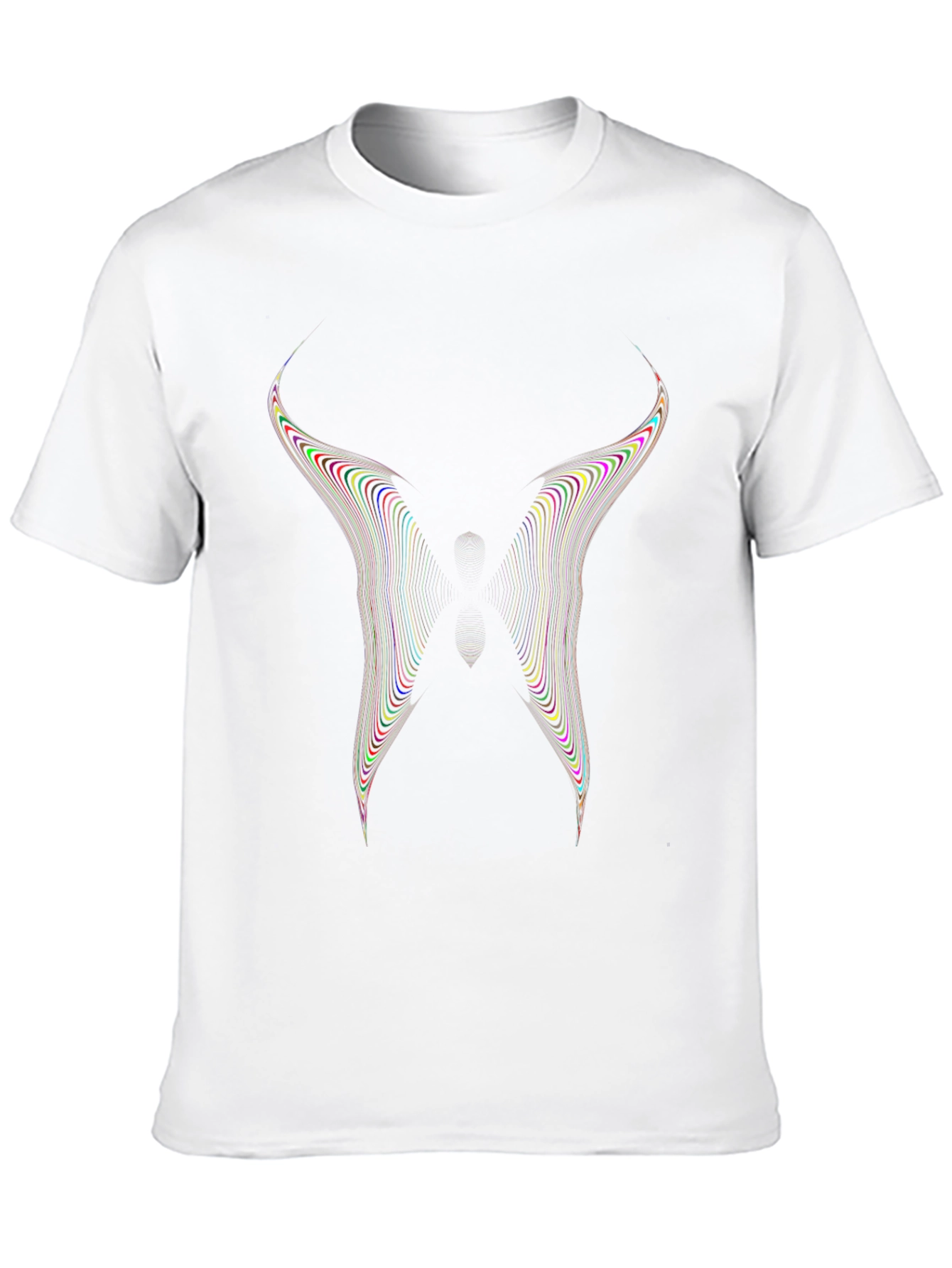 Abstract Butterfly Graphic Black T-Shirt