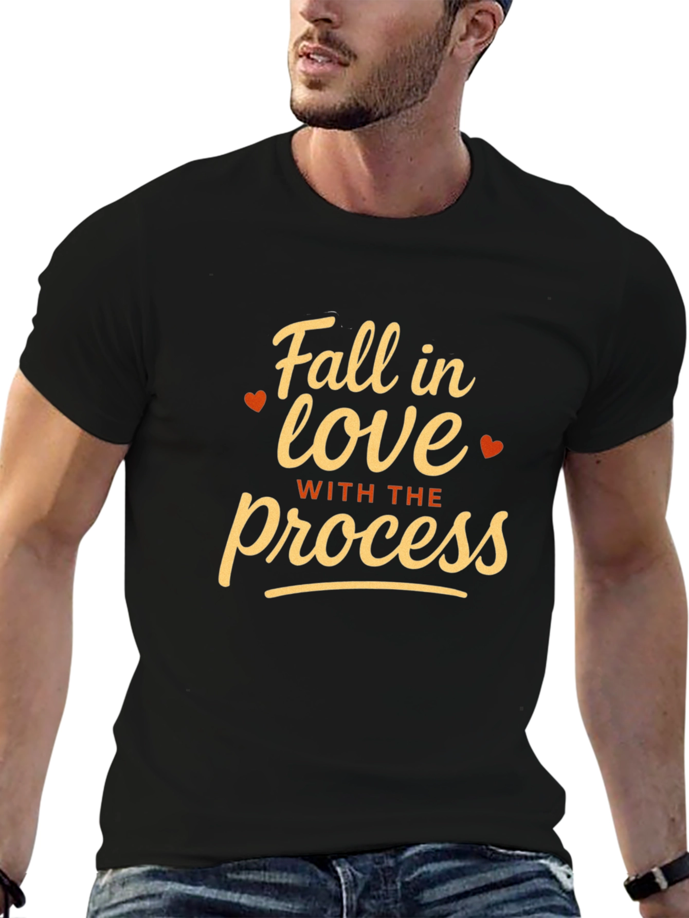 Fall in Love with the Process Black T-Shirt