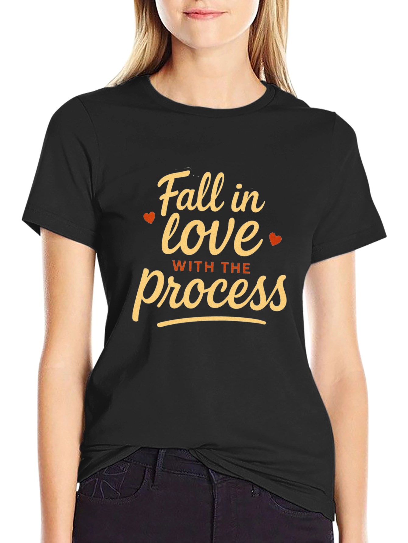 Fall in Love with the Process Black T-Shirt