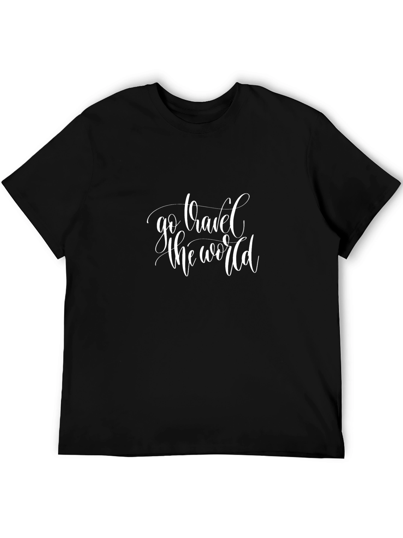 Go Travel the World Black Graphic Tee