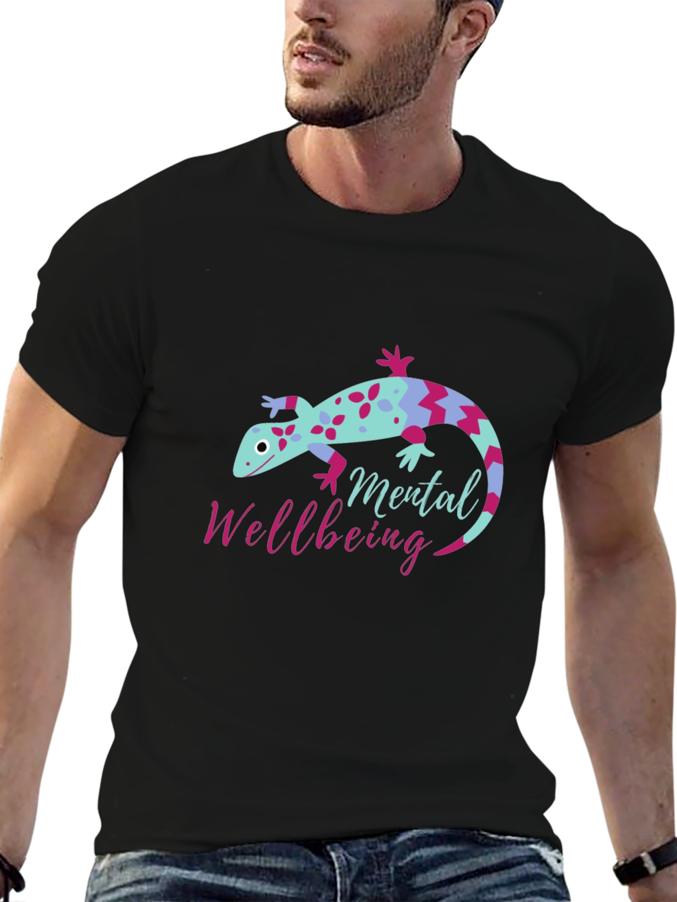 Mental Wellbeing Lizard Graphic Tee