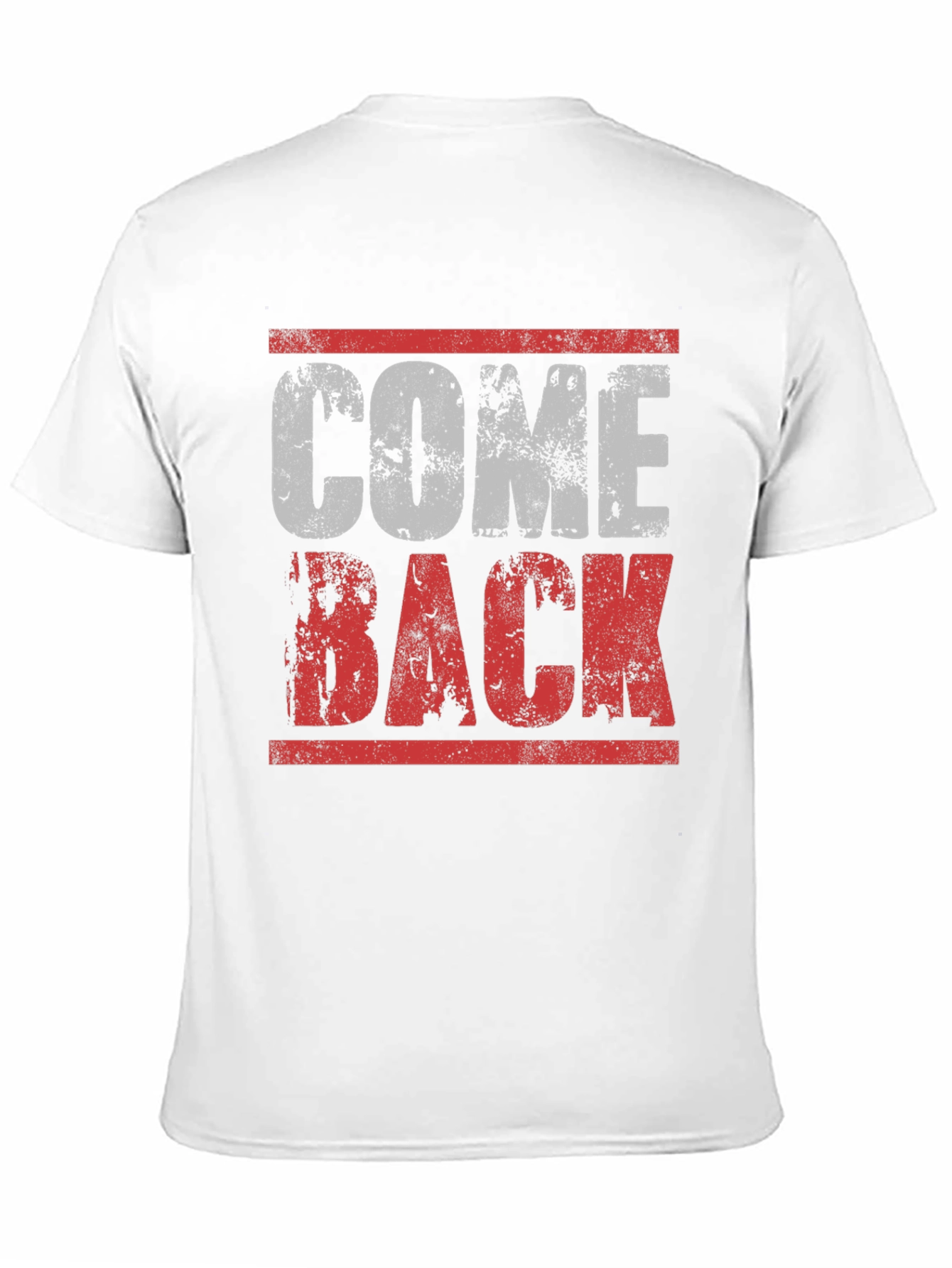 Come Back Graphic Tee - Distressed Print Mens T-Shirt