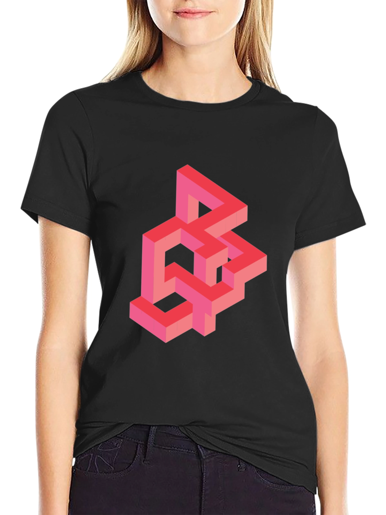 Geometric Illusion T-Shirt - Abstract Design