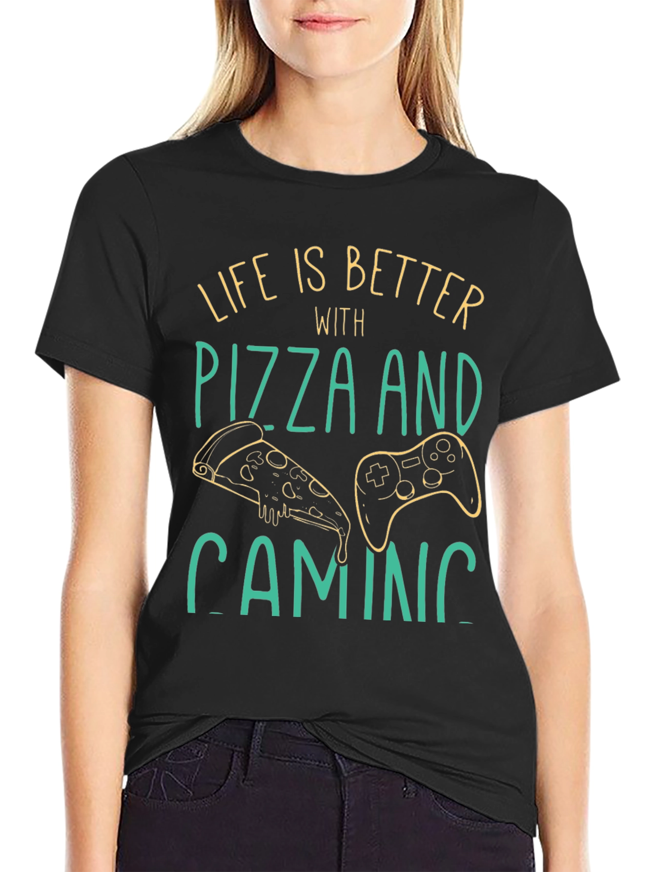 Life is Better with Pizza and Gaming T-Shirt