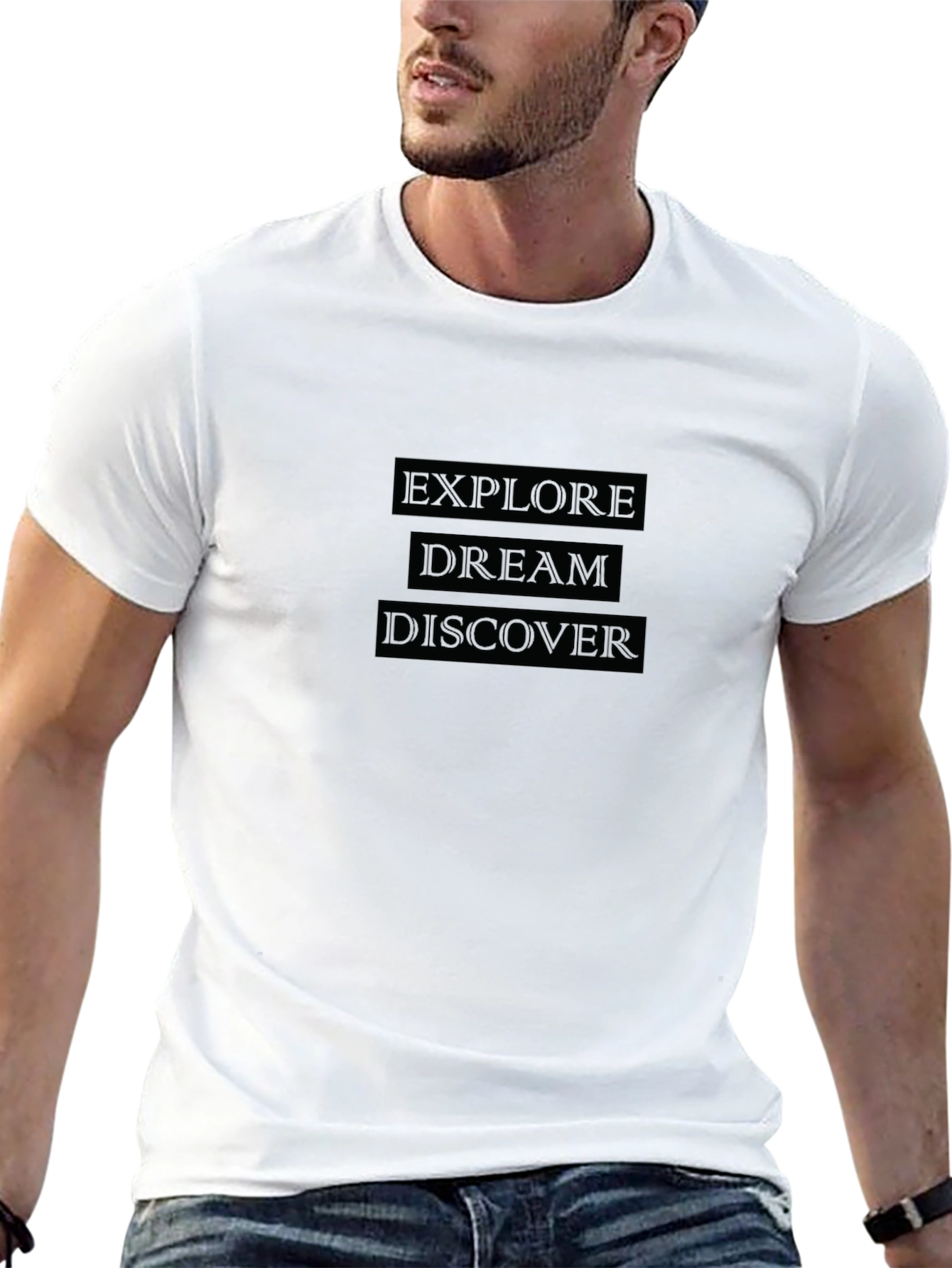 Explore Dream Discover Black T-Shirt