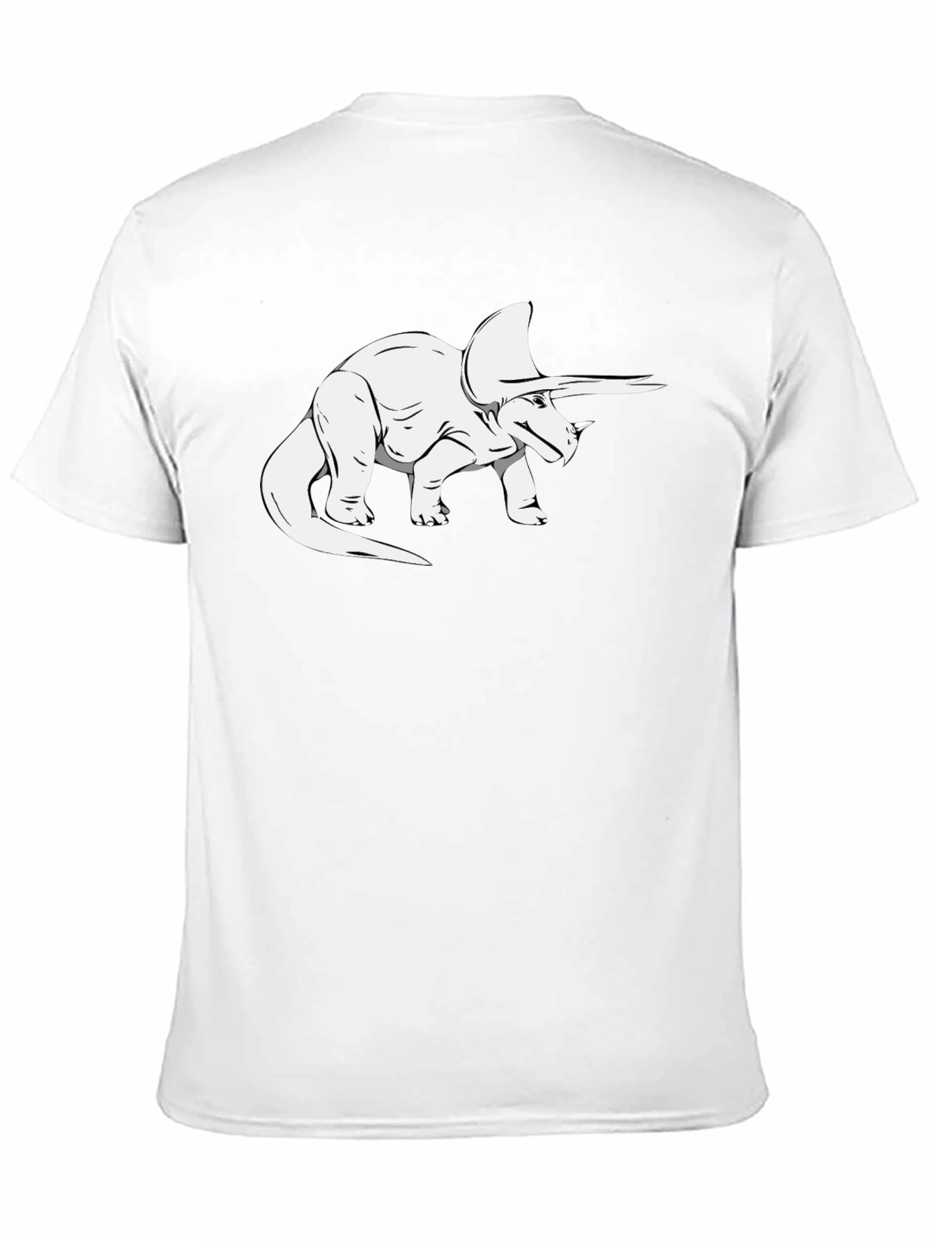 Triceratops Graphic Tee - Black Dinosaur Shirt