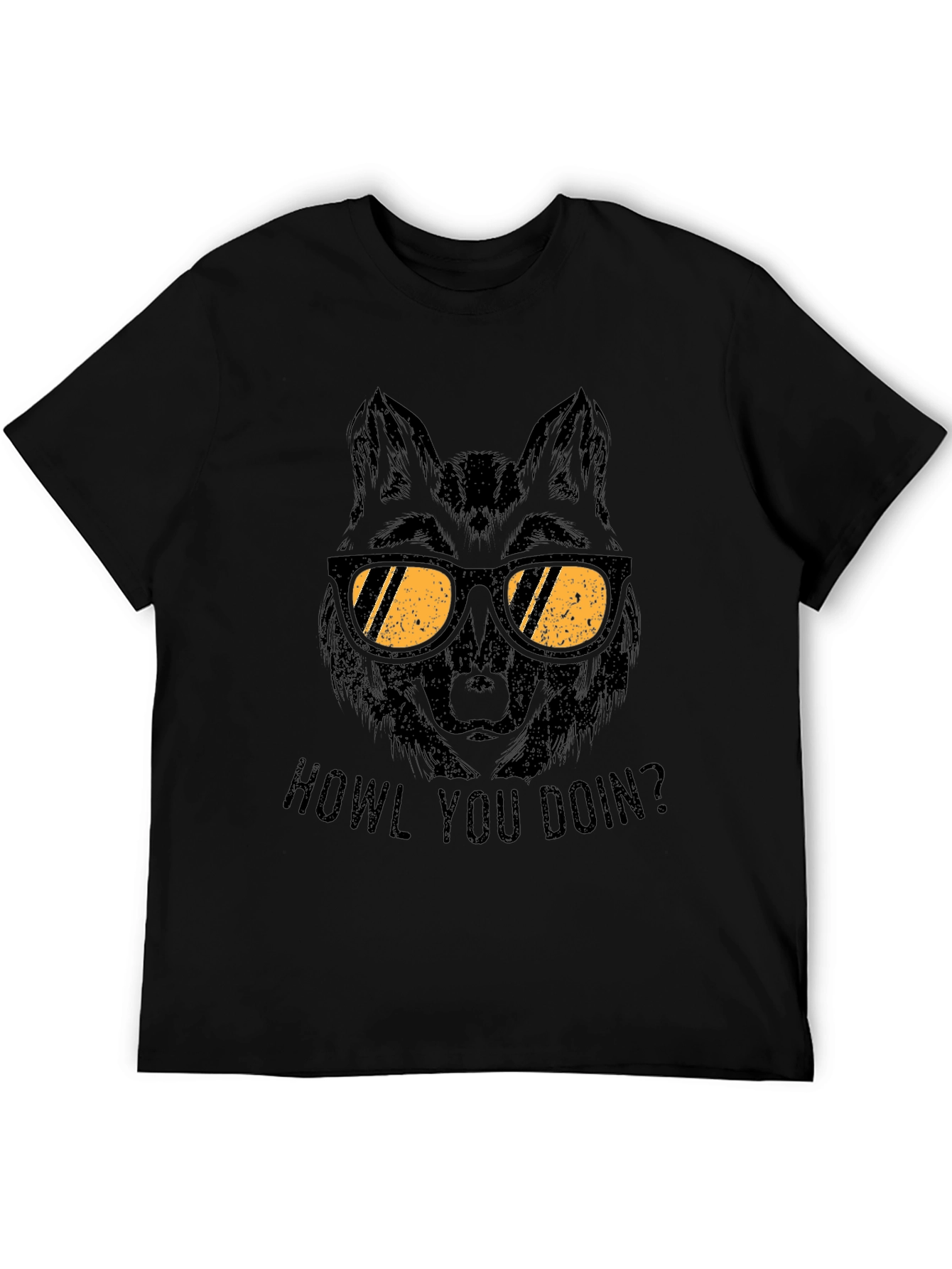 Wolf with Sunglasses T-Shirt - Howl You Doin?