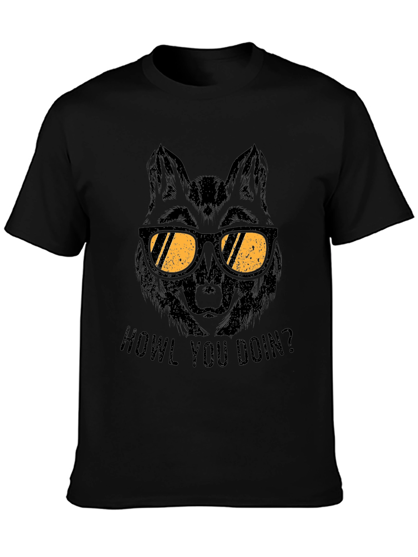 Wolf with Sunglasses T-Shirt - Howl You Doin?