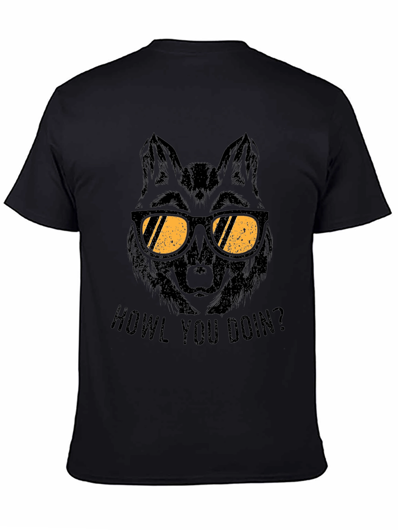 Wolf with Sunglasses T-Shirt - Howl You Doin?