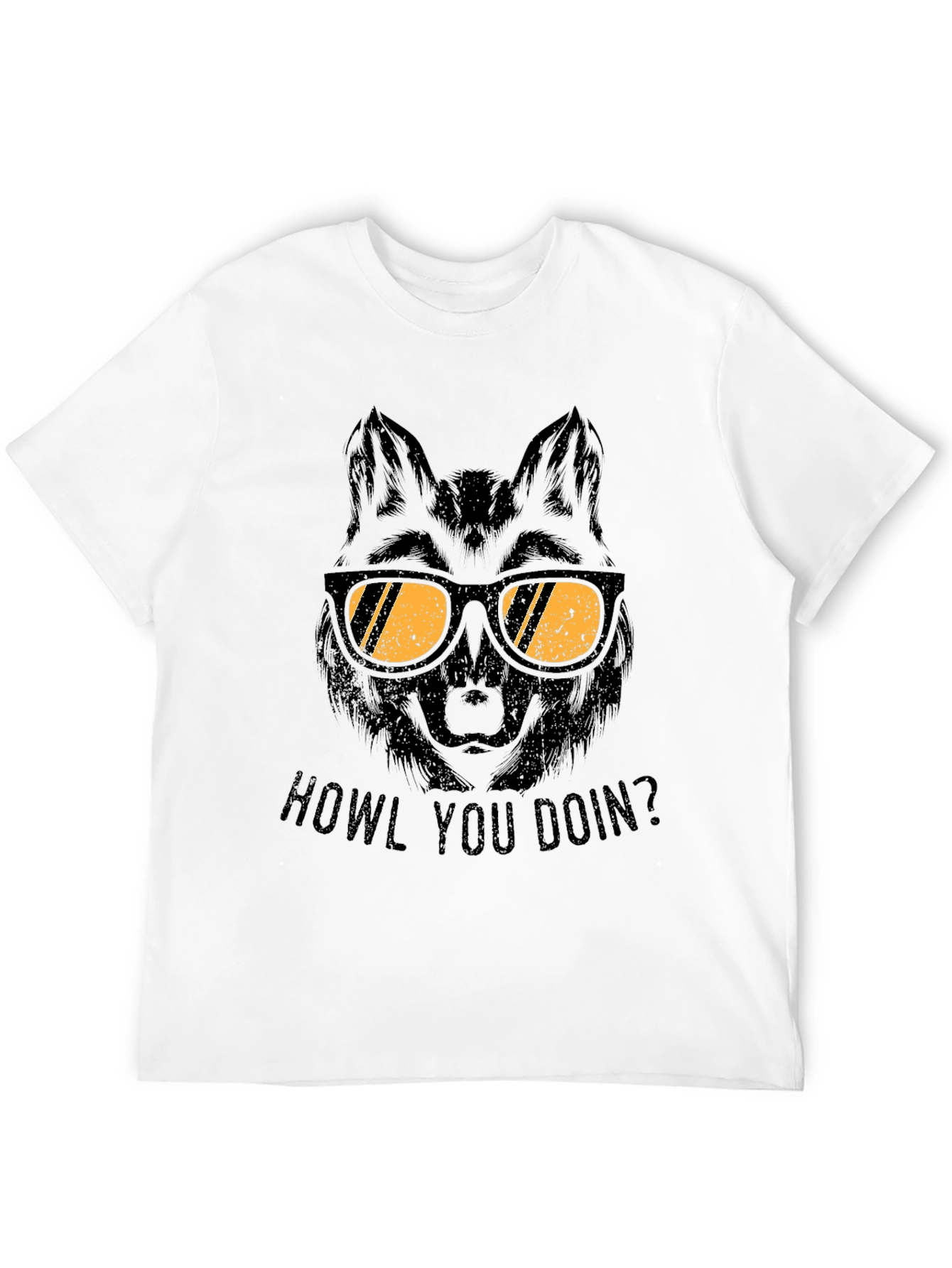 Wolf with Sunglasses T-Shirt - Howl You Doin?