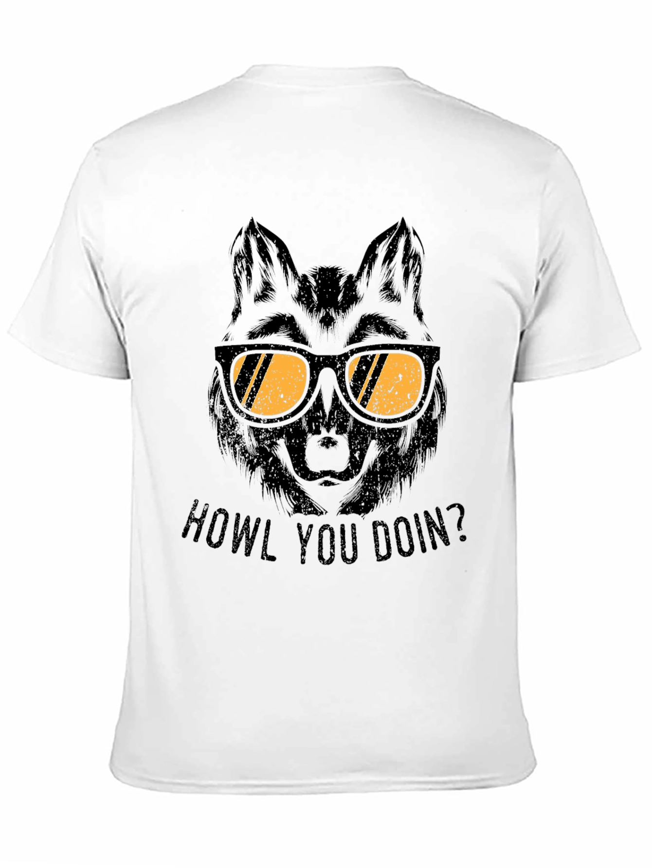 Wolf with Sunglasses T-Shirt - Howl You Doin?