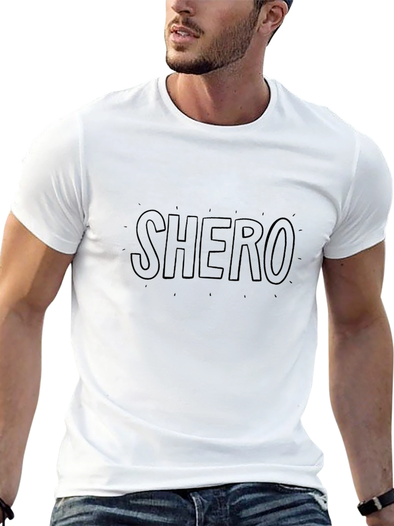 SHERO Graphic Tee - Black Cotton Comfort Fit