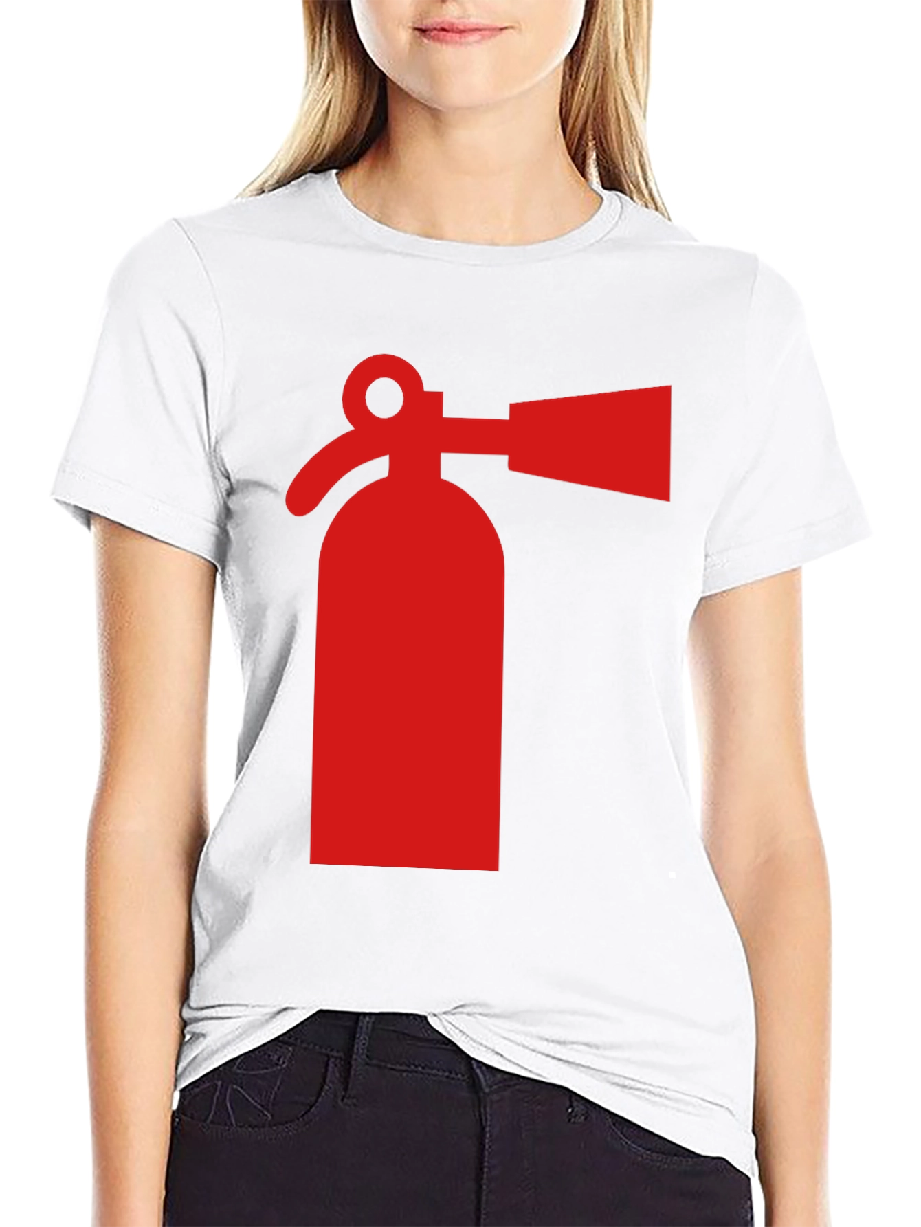 Fire Extinguisher Graphic Tee - Bold Statement Shirt