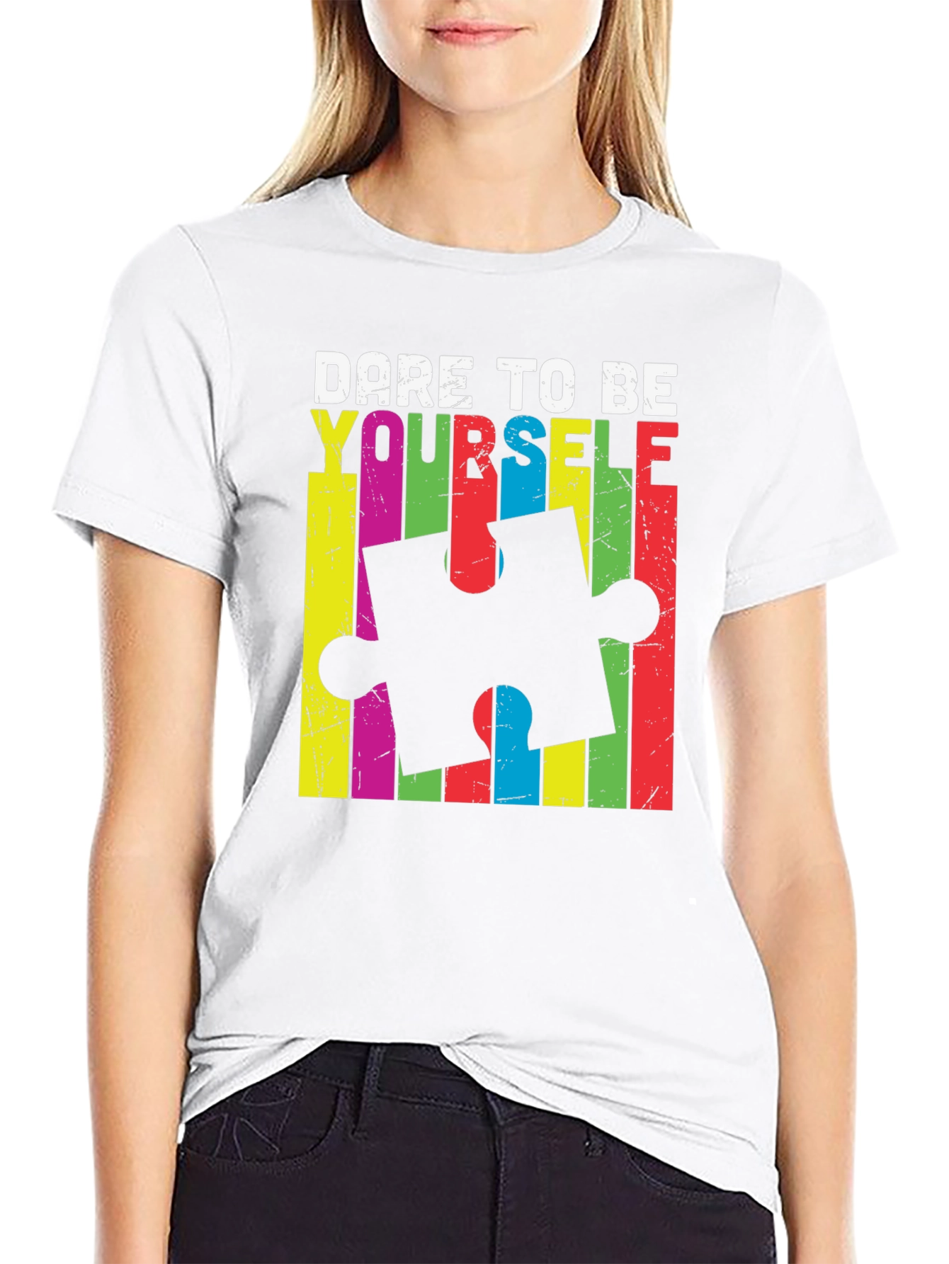 Dare to Be Yourself Autism Awareness T-Shirt