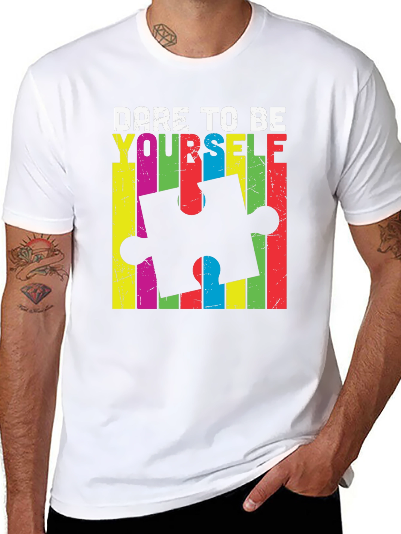 Dare to Be Yourself Autism Awareness T-Shirt
