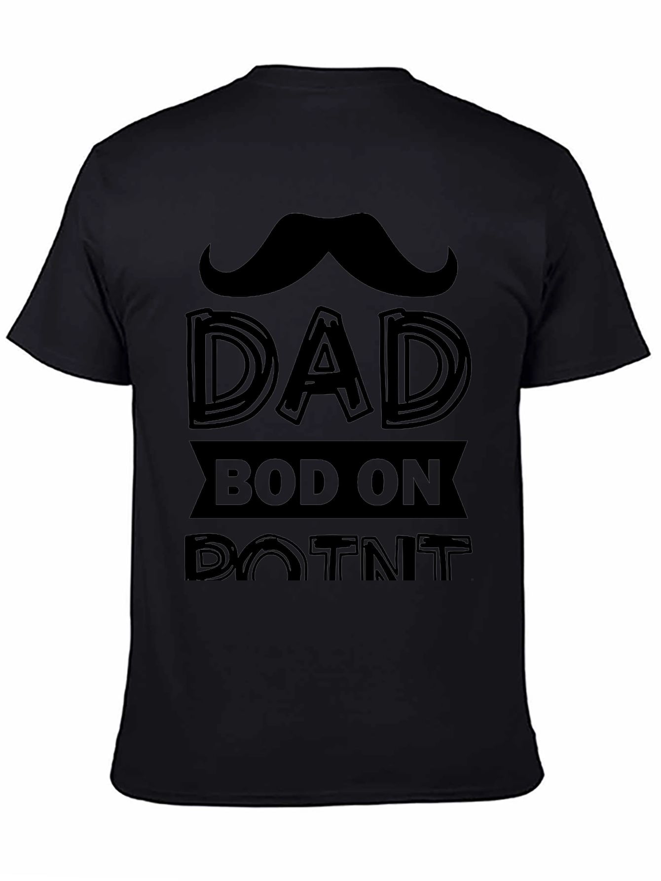 Dad Bod On Point Funny Black T-Shirt
