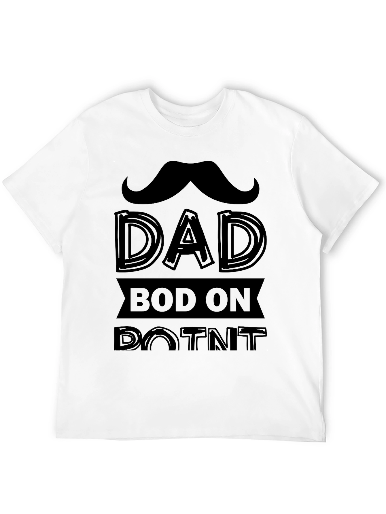 Dad Bod On Point Funny Black T-Shirt