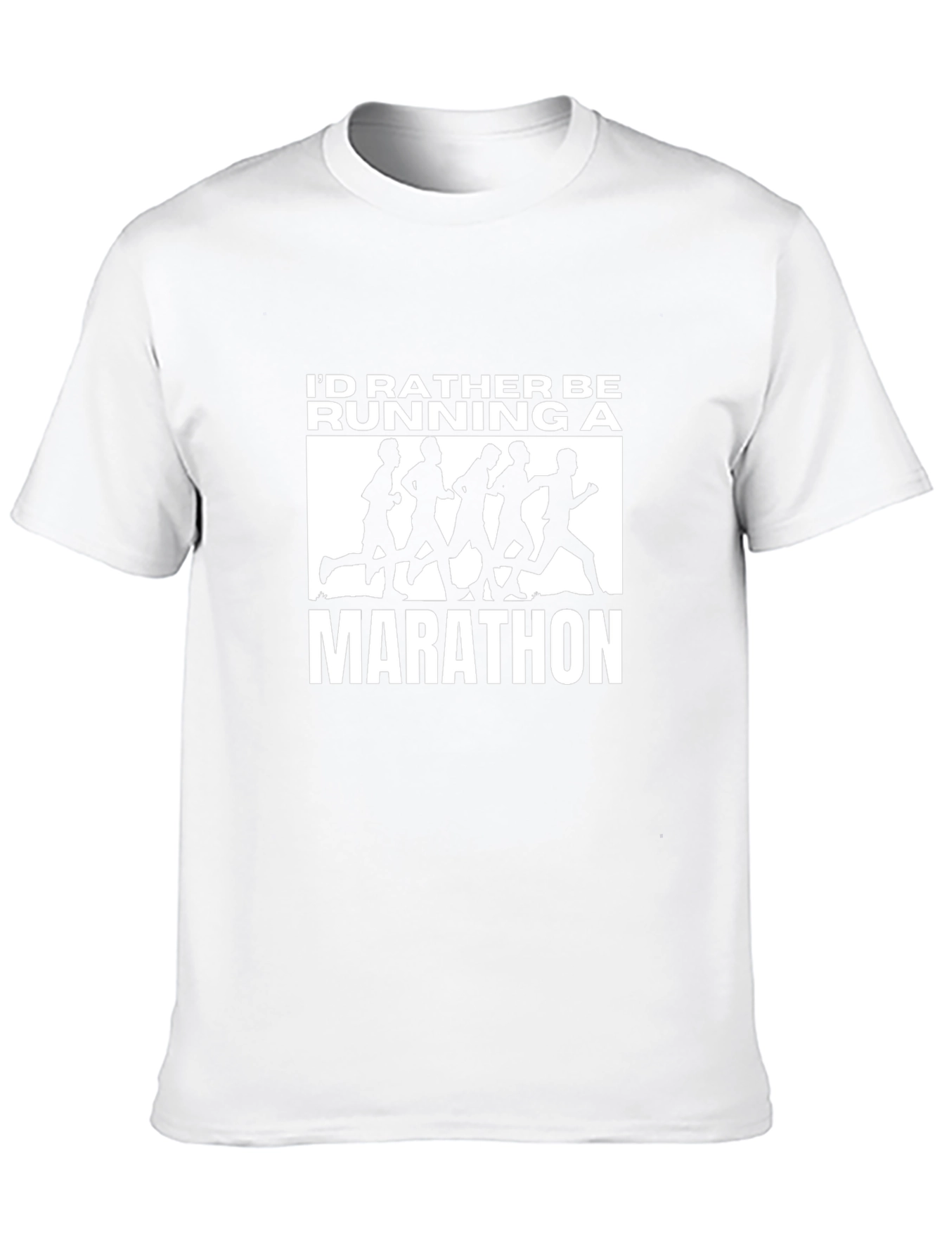 Id Rather Be Running a Marathon Black T-Shirt