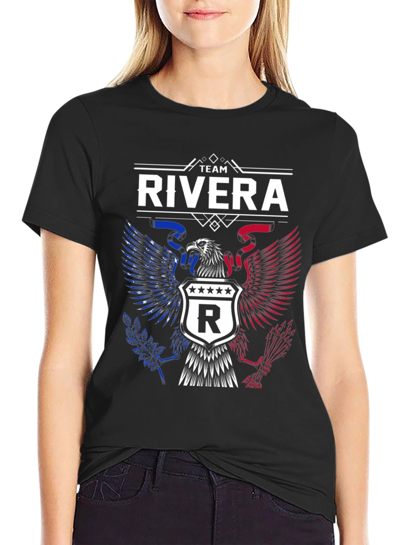 Team Rivera Eagle Crest Graphic T-Shirt