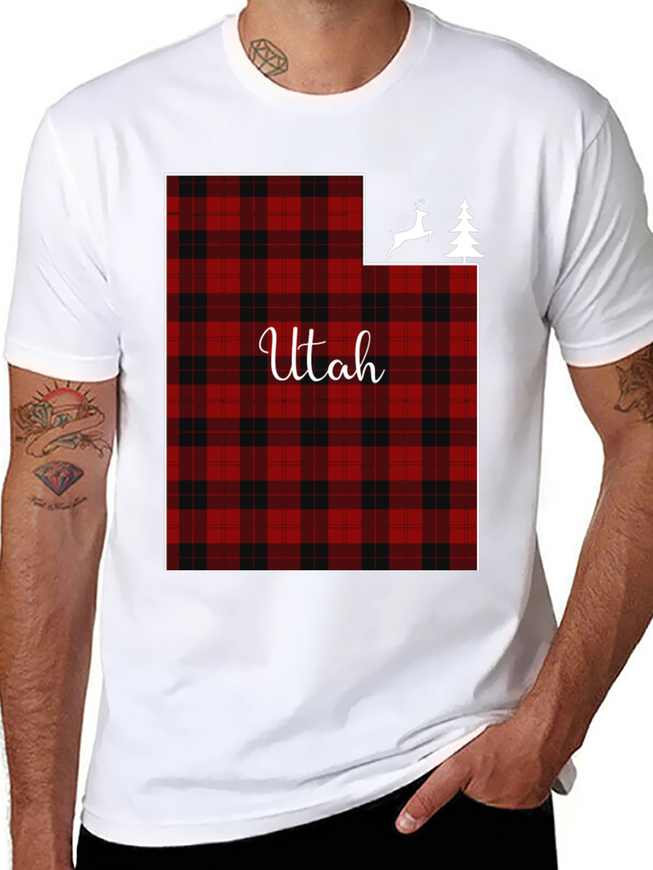Utah Plaid State T-Shirt