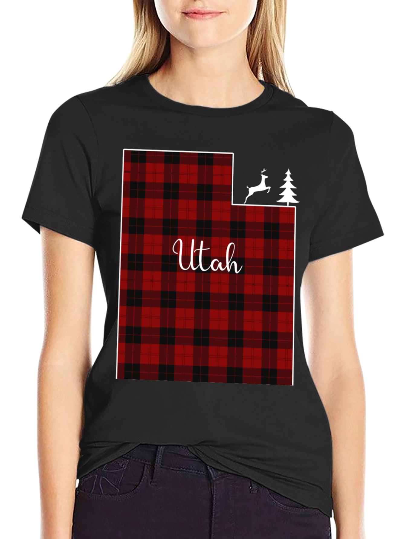 Utah Plaid State T-Shirt