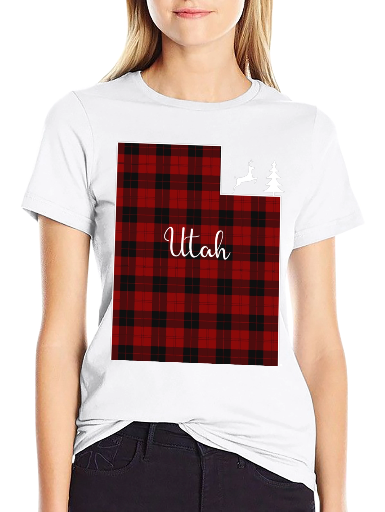 Utah Plaid State T-Shirt